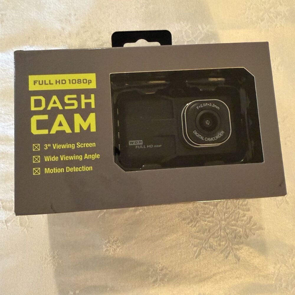 New in Box Dash Cam 3" Screen Digital HD Motion Detection Sealed